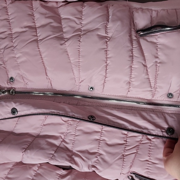 Snobbish collections long sleeve Zipper snap down w/hood winter jacket pink larg - Picture 4 of 12